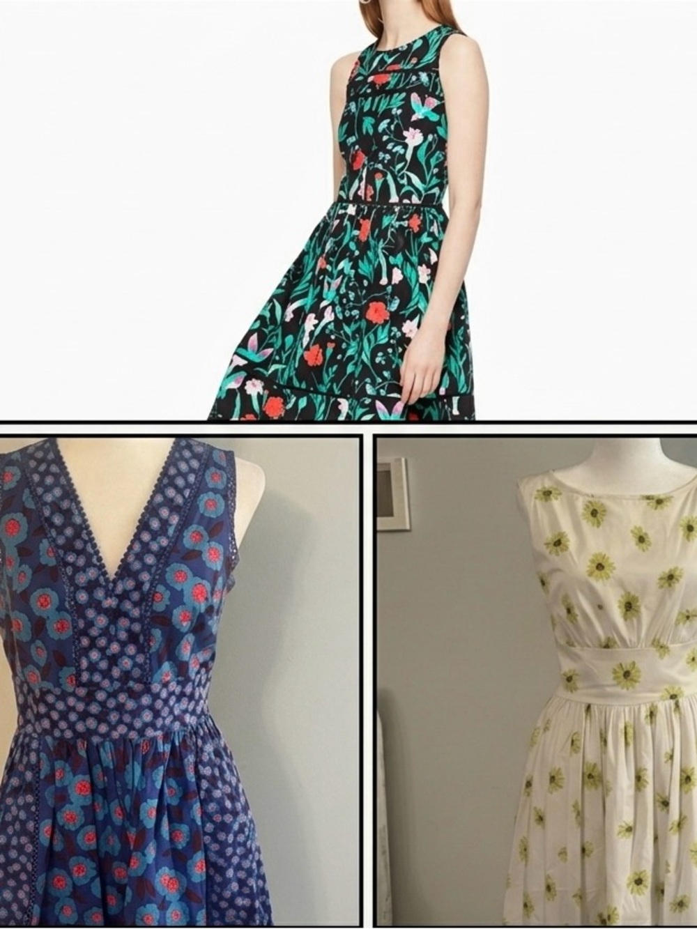 3 Kate Spade Dresses size 4, Floral, preppy sophisticated, casual summer, photos